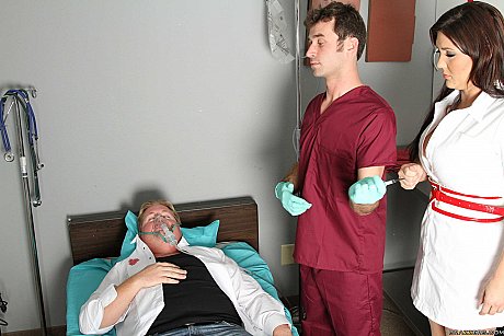 Sweet nurse with a large butt Claire Dames gets her anus stuffed deeply - Image 2 of 21  in Ass category   featuring James Deen, Claire Dames 