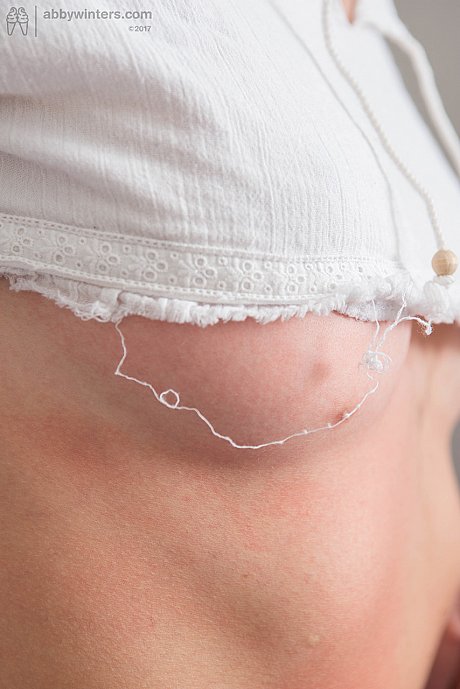 Nerdy female takes a brush to her natural vagina after getting naked - Image 5 of 16  in Pussy category   featuring Mila 