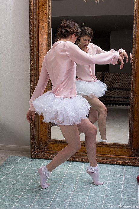 Happy ballerina Kiyoko flashes panty upskirt & peels to pet her silky vagina - Image 2 of 18  in Pussy category   featuring Kiyoko 