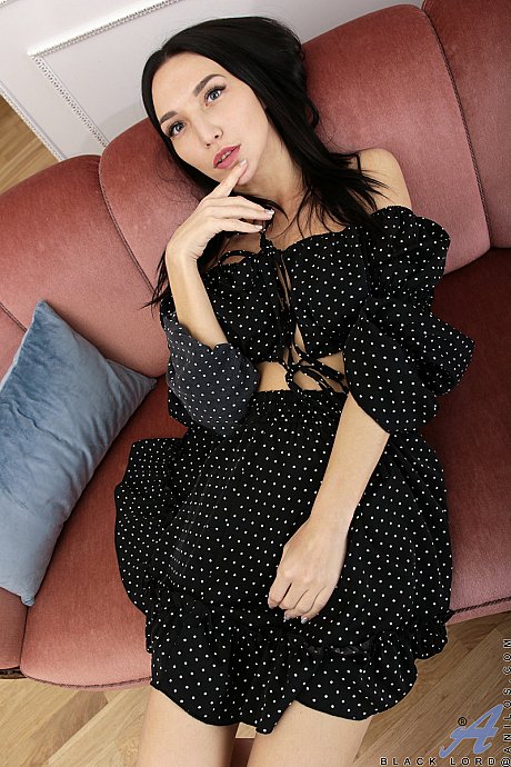 Brunette MILF releases her phat ass from a skirt while getting naked - Image 2 of 16  in Legs category   featuring Black Lord 