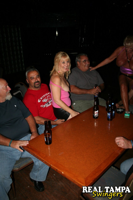 Mature Tracy suck & her friends expose their big boobs & get blacked at a club - #1204539