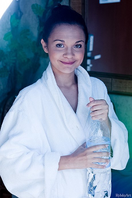 Sweet model Irina J poses fully clothed and booty undressed in her compilation