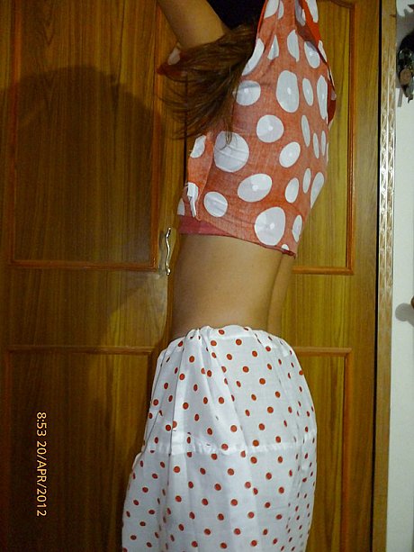 Topless Indian female covers up her nakedness with a well placed pillow - Image 4 of 10  in Legs category   featuring Dee Baker 