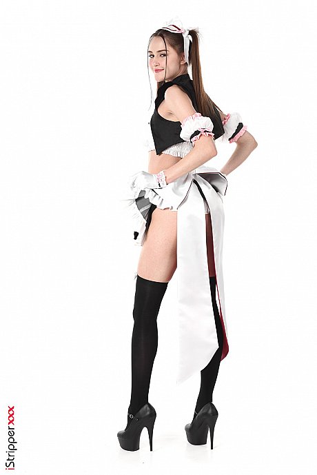Cute skank girl lady Sonya Blaze models nasty maid apparel before dildoing her twat - Image 3 of 15  in Pussy category   featuring Sonya Blaze 