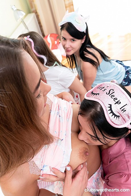 Lustful European teens strip and fuck during a steamy lesbian pajama party - Image 5 of 21  in Teen category   featuring Hazel Grace, Baby Bambi, Carmen Rodriguez, Viola Weber, Jessy Link 