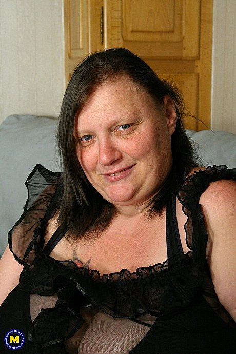 Obese older slut broad Katty A unleashes her giant melons prior to dildoing herself - Image 1 of 16  in Amateur category   featuring Katty A 
