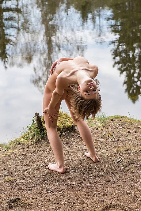 Glamorous babe Yelena strips & exposes her perfectly shaped massive boobies outdoors - Image 16 of 20  in Outdoor category   featuring Yelena 