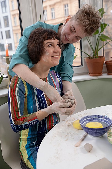 Amateurs Lieve & Mika engage in vagina fingering and fisting lesbian sex action - Image 2 of 21  in Amateur category   featuring Mika, Lieve 