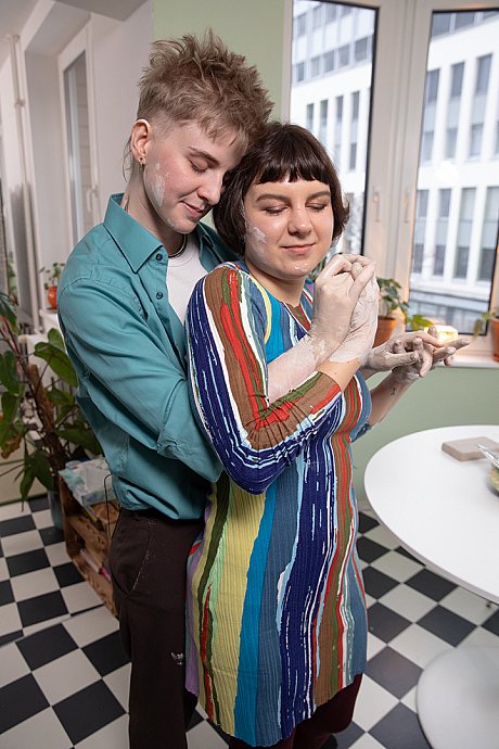 Amateurs Lieve & Mika engage in vagina fingering and fisting lesbian sex action - Image 3 of 21  in Amateur category   featuring Mika, Lieve 