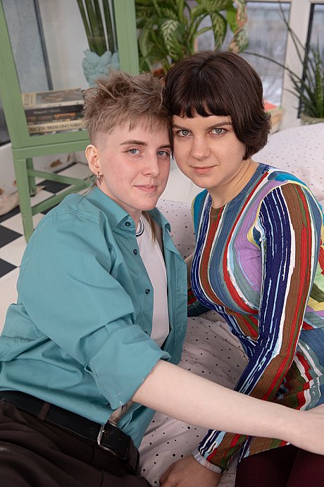 Amateurs Lieve & Mika engage in vagina fingering and fisting lesbian sex action - Image 5 of 21  in Amateur category   featuring Mika, Lieve 