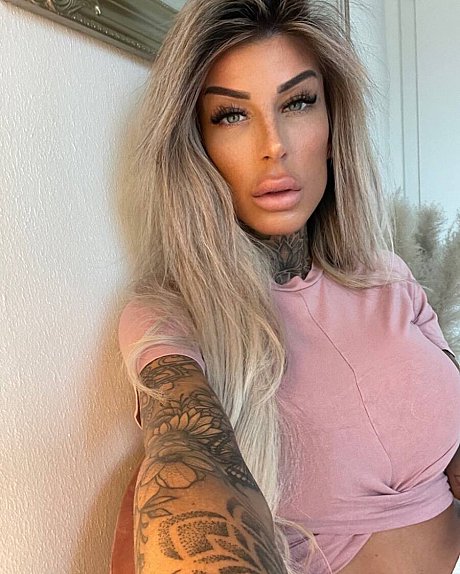 Inked glamour babe flashes her juicy boobs while showing off her tattoos - Image 13 of 14  in Model category  