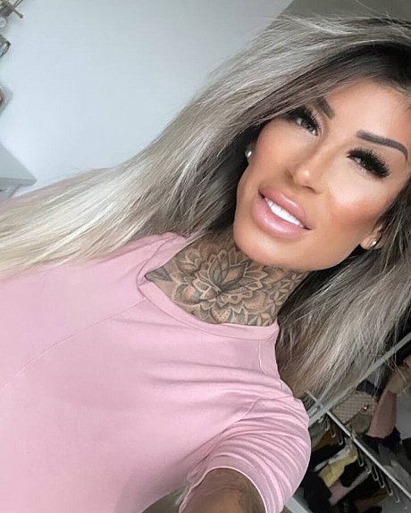 Inked glamour babe flashes her juicy boobs while showing off her tattoos - Image 14 of 14  in Model category  