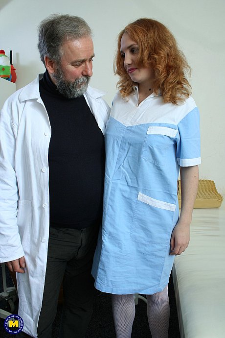 Ginger young with massive melons Danila takes a doctor's boner in her snatch - Image 9 of 21  in Pantyhose category   featuring Pavel Terrier, Danila 