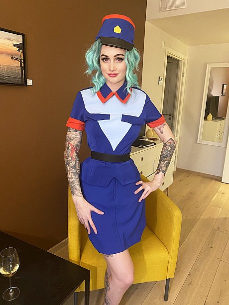 Glamour babe shows off her tattooed body in charming outfits in a hot compilation - Image 16 of 17  in Model category  