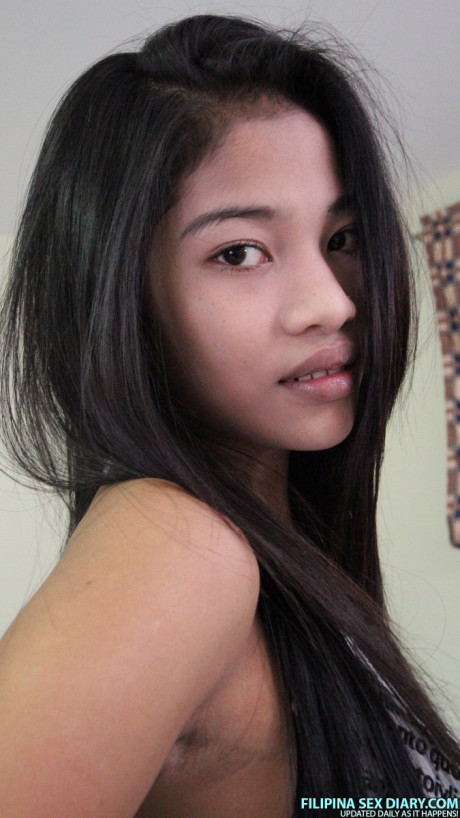 Thin Filipina girlfriend Ann gets her beautiful sexy mouth and furry snatch drilled - #1463382