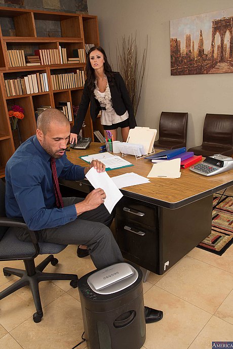 Sleazy office brunette Whitney Westgate gets her clit dicked & licked out - Image 3 of 20  in Teen category   featuring Karlo Karrera, Whitney Westgate 