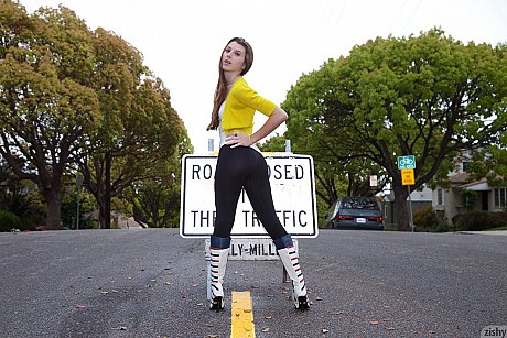 All-natural French teenie Shelby Dompnier flashing her panties in public - Image 2 of 11  in Outdoor category   featuring Shelby Dompnier 