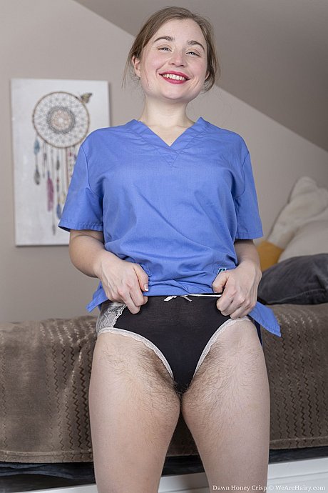 Amateur dentist Dawn Honey Crisp strips her uniform & shows her hairy crotch - Image 6 of 20  in Amateur category   featuring Dawn Honey Crisp 