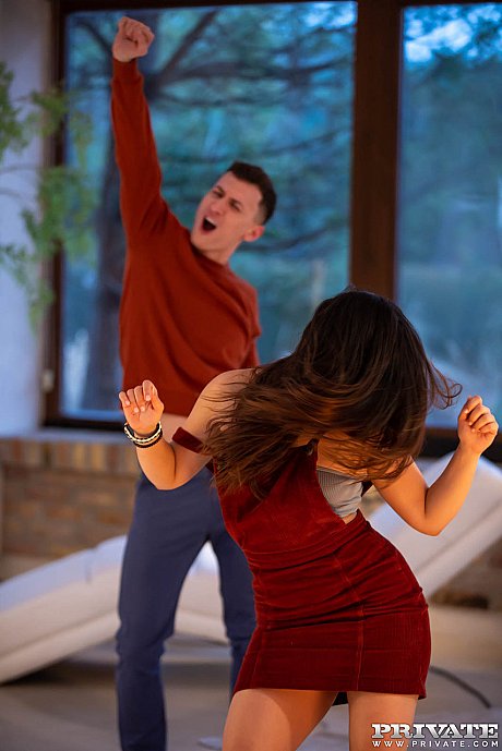 Hispanic bitch woman Ariana Van X is freed from a red dress while having sex - Image 1 of 12  in Pussy category   featuring Charlie Dean, Ariana Van X 