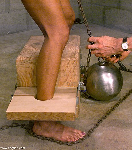 Gagged chinese Kelana gets her breasts whipped while restrained in a ball & chain - Image 5 of 20  in Sexy category   featuring Kelana 