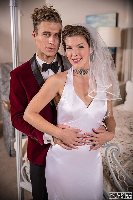 Lovely bride Ella Nova gets her wedding dress stripped and her pussy dicked - Image 6 of 20  in Cumshot category   featuring Ella Nova, Michael Vegas 