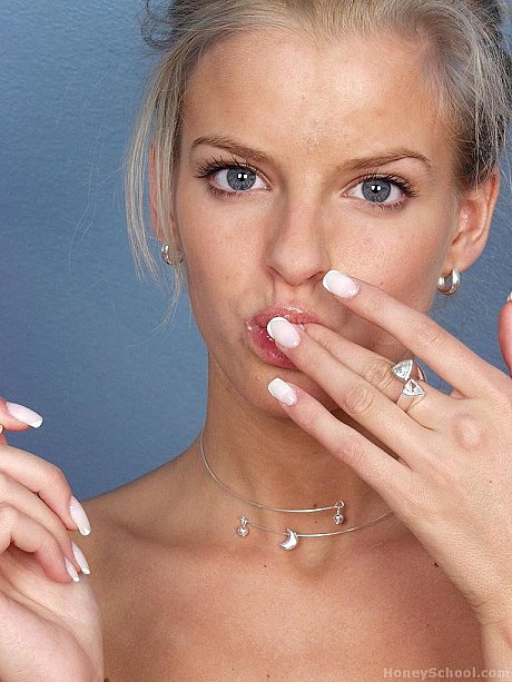 Attractive European pornstar gets all messy while eating an ice-cream in the kitchenette - Image 6 of 21  in Pussy category   featuring Lilu 