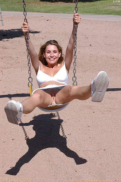 Amateur teen with pigtails Jamie flaunts her massive juggs and hot booty in a solo - Image 19 of 20  in Outdoor category   featuring Jamie Lynn 