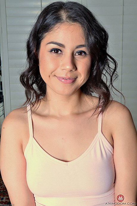 Ravishing latina Penelope Reed spreading her innocent pink pussy up close - Image 1 of 21  in Big Clit category   featuring Penelope Reed 