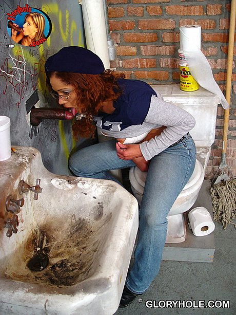 Redhead bitch chick with pierced tongue goes 1 on 1 with a ebony dong at a gloryhole - Image 6 of 20  in Pussy category   featuring Frankie 