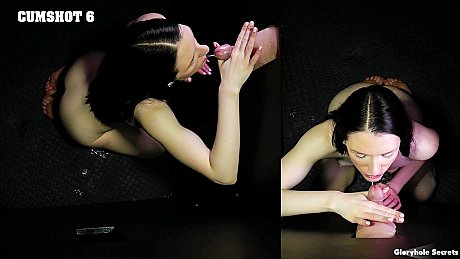 Brunette skank woman Celestina Blooms licks off a bunch of penii at a gloryhole - Image 11 of 15  in Ass category   featuring Celestina Blooms 