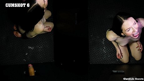 Brunette skank woman Celestina Blooms licks off a bunch of penii at a gloryhole - Image 12 of 15  in Ass category   featuring Celestina Blooms 