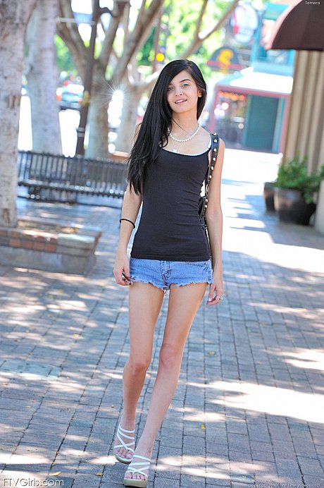 Petite babe Tamara isn't shy to undress and demonstrate undressed body