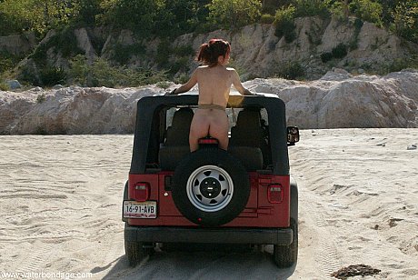 Charming MILF with amazing boobies Sasha Monet gets tied naked to a Jeep - Image 11 of 12  in Model category   featuring Sasha Monet 