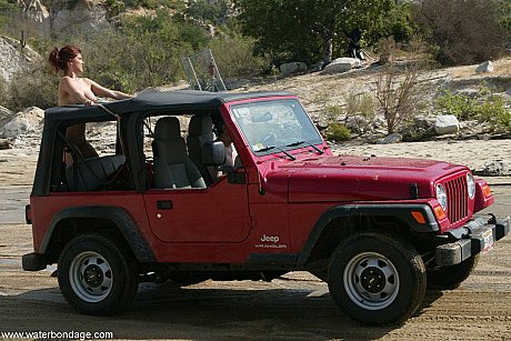 Charming MILF with amazing boobies Sasha Monet gets tied naked to a Jeep - Image 12 of 12  in Model category   featuring Sasha Monet 