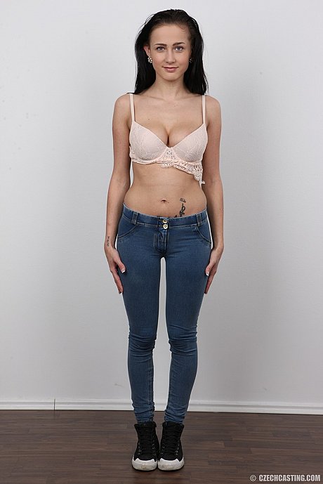 Amateur Denisa sits on a glass table naked to show her engorged clitoris - Image 4 of 20  in Babe category   featuring Nicole Love 