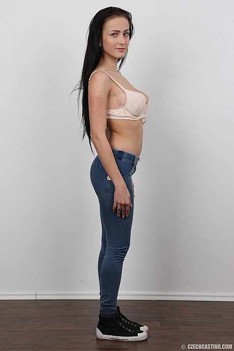 Amateur Denisa sits on a glass table naked to show her engorged clitoris - Image 5 of 20  in Babe category   featuring Nicole Love 