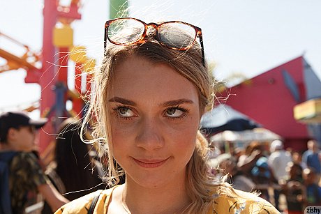 Attractive blondy Gabbie Carter flashes her juicy boobs & shows her hot butt in public - Image 10 of 12  in Outdoor category   featuring Gabbie Carter
