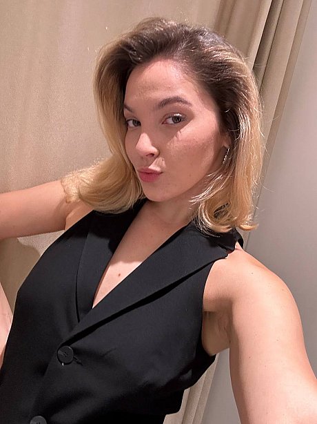 Gorgeous attractive amateur babe All About Diana posing in her hot outfits in a solo