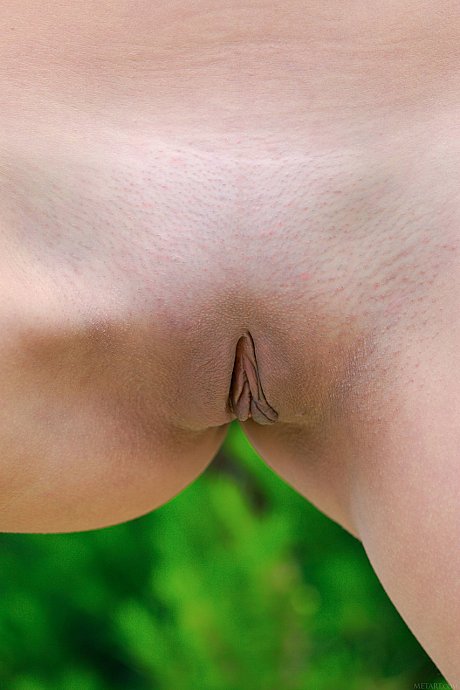 Naturally busty exhibitionist Violla A posing naked in the hills - Image 8 of 20  in Model category   featuring Violla A 