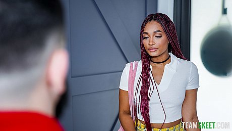 Sweet ebony schoolgirl Addis Fouche likes a satisfying monstrous white schlong - Image 7 of 21  in Amateur category   featuring Peter Green, Addis Fouche 