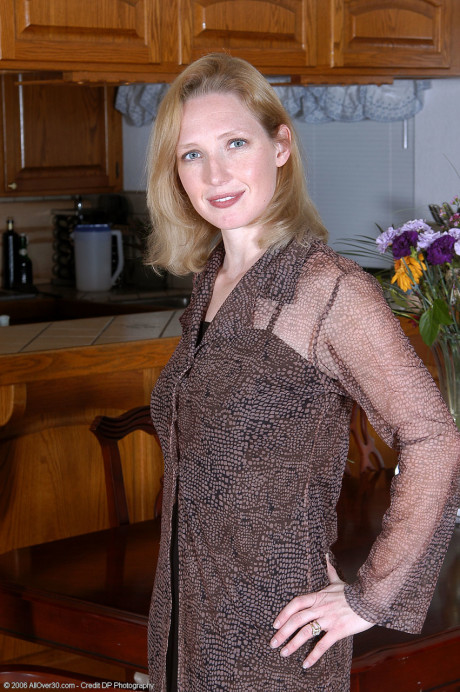 Hot MILF Carrie shows her lickable snatch & sweet tits in stockings & boots - #1084932