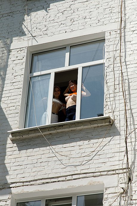 Amateur hotties Diana Sedova and Victoria Minina flash their boobies in public - Image 11 of 12  in Outdoor category   featuring Victoria Minina, Diana Sedova 