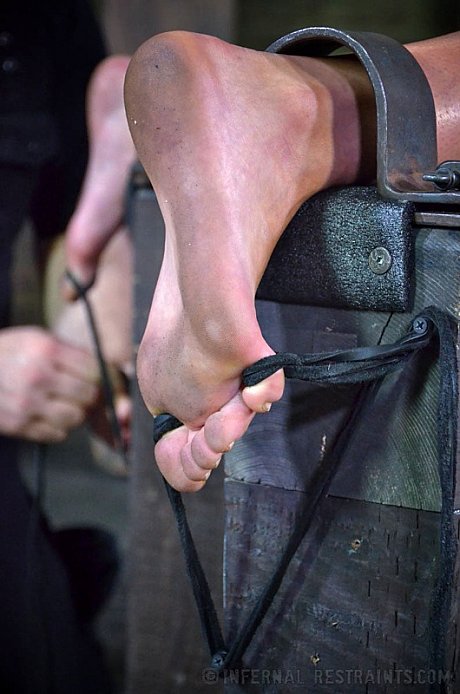 Nude female Mia Gold endures hardcore BDSM play in a vault - Image 2 of 16  in Dildo category   featuring Mia Gold 