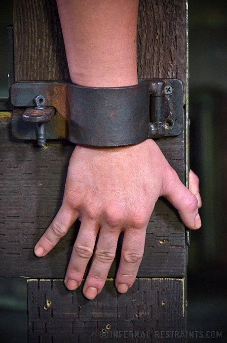 Nude female Mia Gold endures hardcore BDSM play in a vault - Image 4 of 16  in Dildo category   featuring Mia Gold 