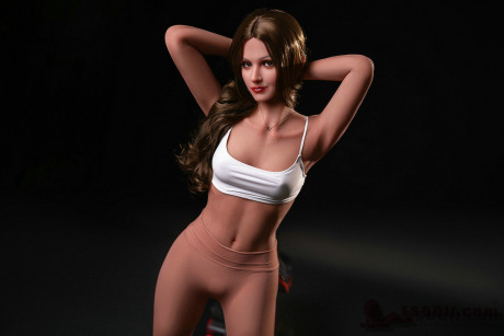 Stunning attractive lifelike sex doll shows off her young titties & her curvy booty - #1106139