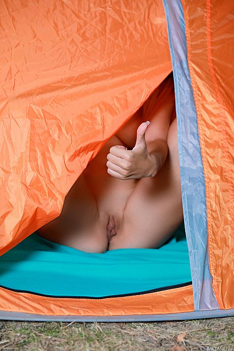 Ukrainian young Stefania Beatty strips & poses naked in a tent while camping - Image 21 of 21  in Pussy category   featuring Stefania Beatty 