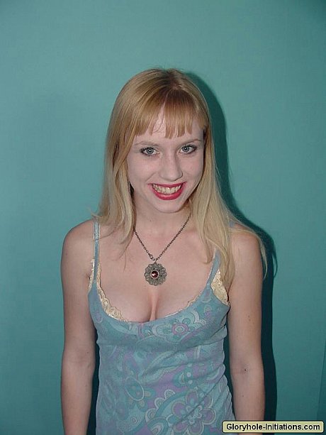 Caucasian whore gf chick Meadow gags on cock while on her knees at a gloryhole - xxx porn gallery #50882 in Cum In Mouth featuring Meadow
