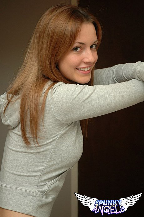 Amateur model with a stunning sweet face poses non undressed in denim jeans - Image 3 of 12  in Babe category   featuring Amy 