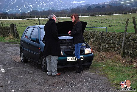 Tall redhead has her bare butt spanked after sucking an older hubby BF stud schlong - Image 1 of 13  in Ass category   featuring Holly Kiss 