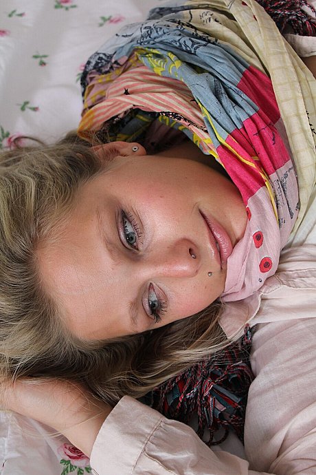 Tattooed amateur shows her large booty and plays with her shaved snatch - Image 3 of 20  in Babe category   featuring Susanne